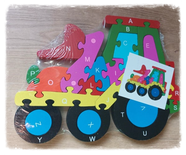 Puzzle bois tracteur