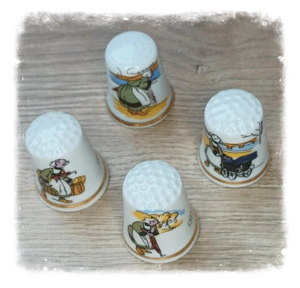 Dé à coudre porcelaine Bécassine