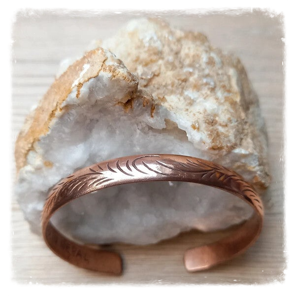 Bracelet Tibétain en cuivre - Vagues tribal fin