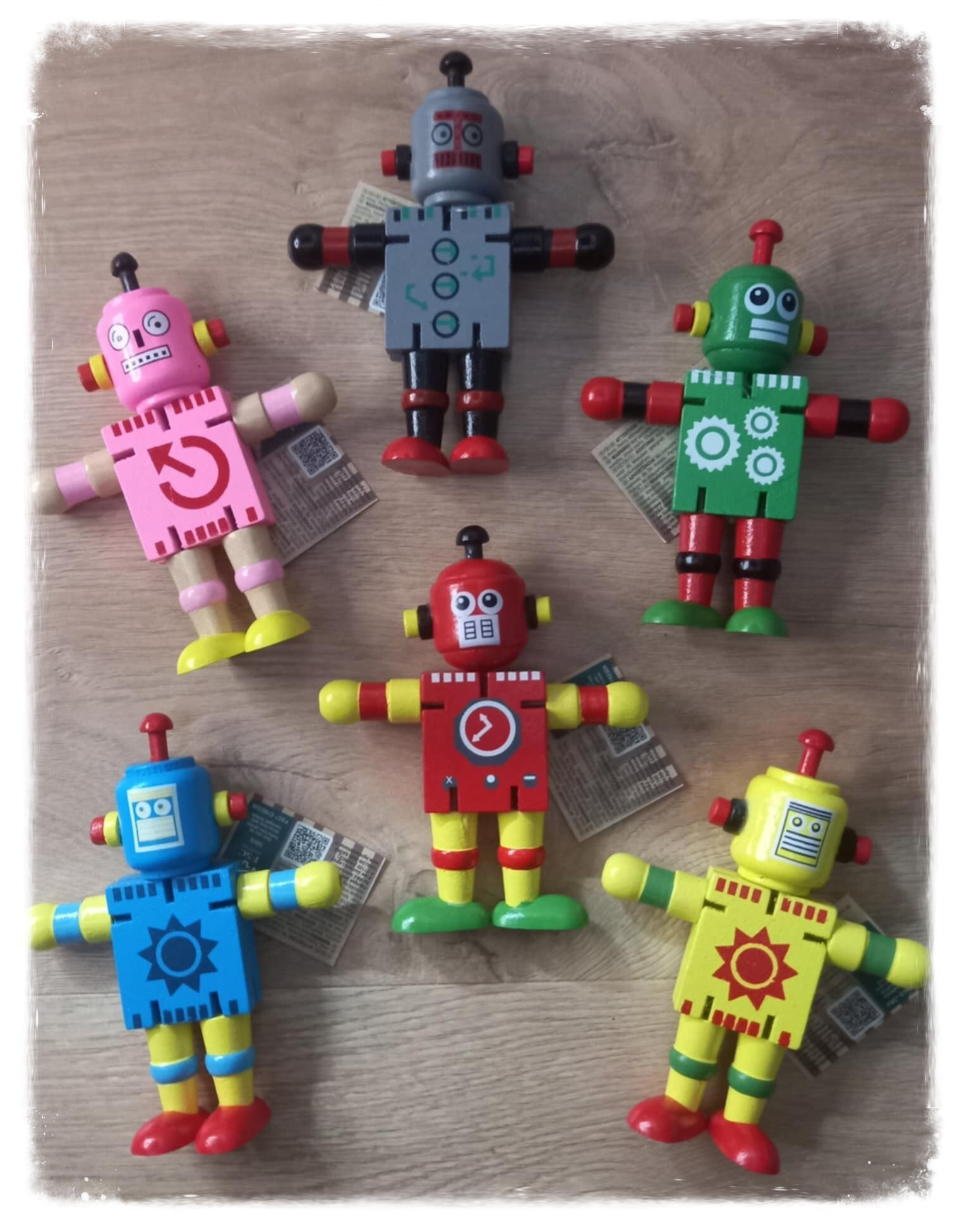 Robot bois articulés 11,5 cm multi-positions