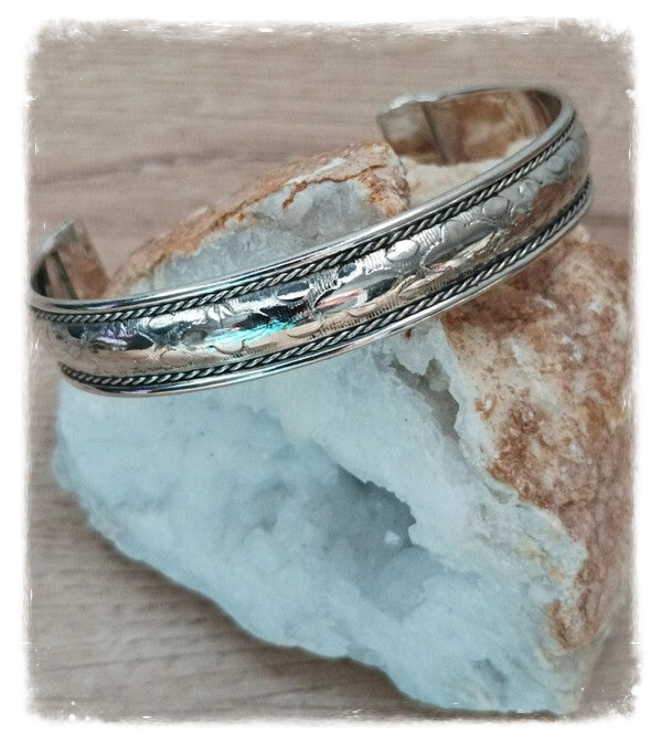 Bracelet métal blanc