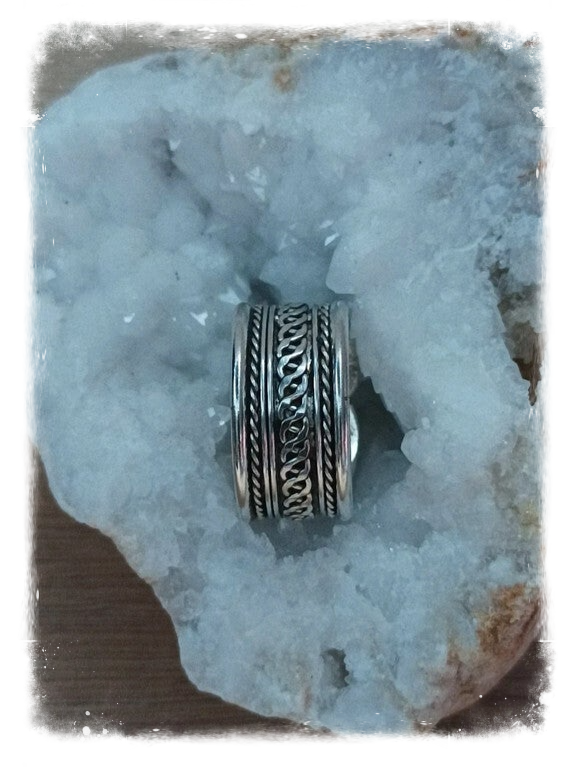 Bague métal blanc