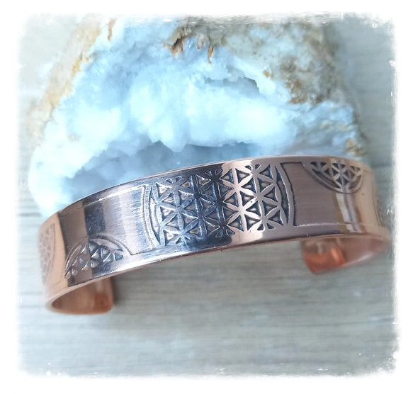 Bracelet cuivre massif gravé affirmation - I am magical