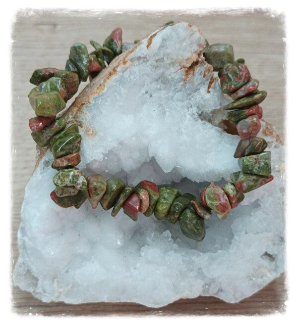 Bracelets en Éclats de Pierres semi-précieuses Jaspe vert