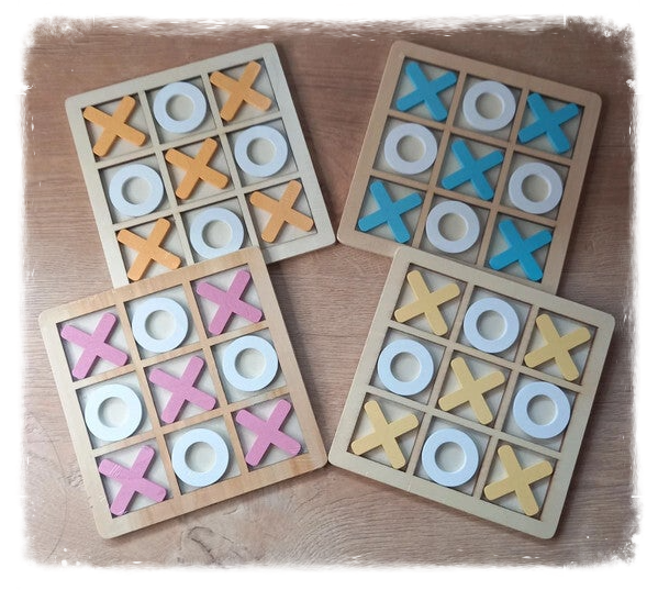 Jeu de Morpion bois Tic Tac Toe
