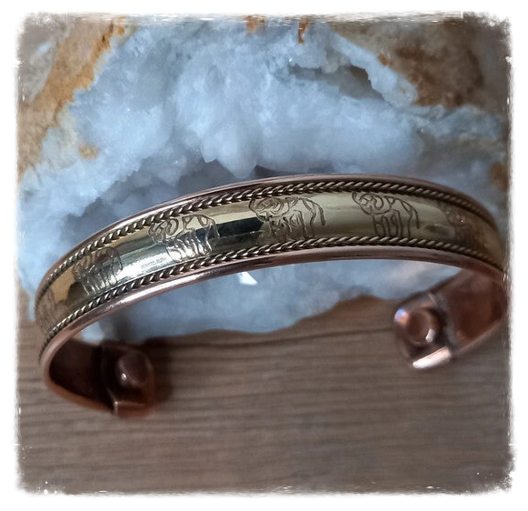 Bracelet cuivre magnétique Eléphants