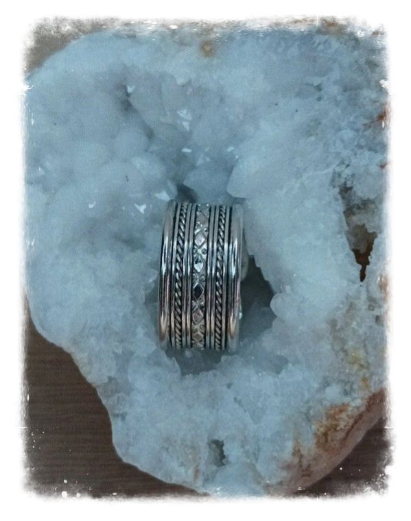 Bague métal blanc