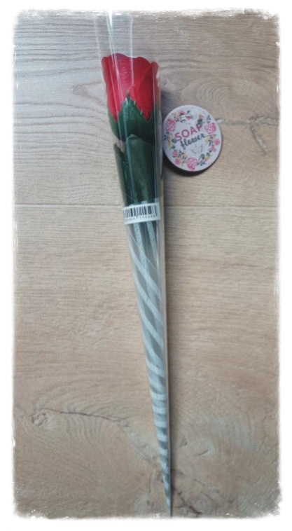 Fleur de savon unique Rose - Rouge