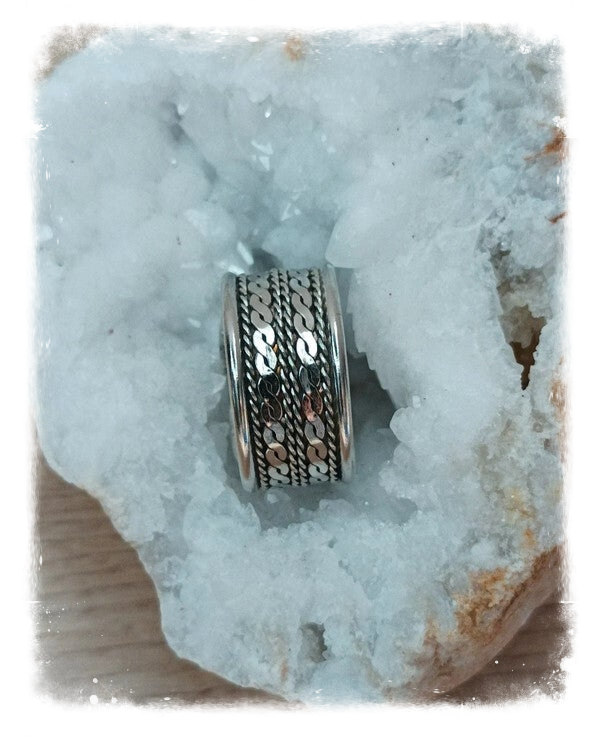 Bague métal blanc