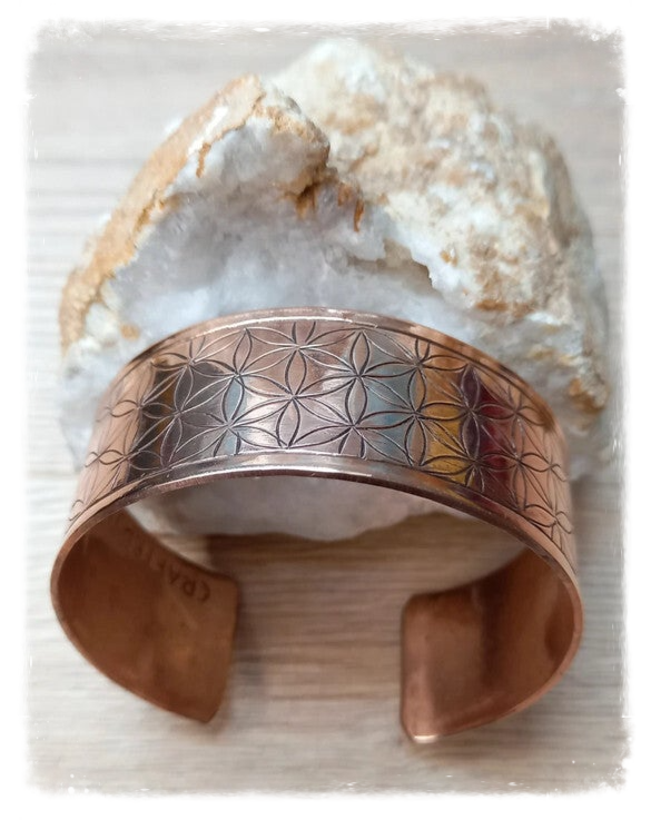 Bracelet Tibétain en cuivre - Fleur de vie