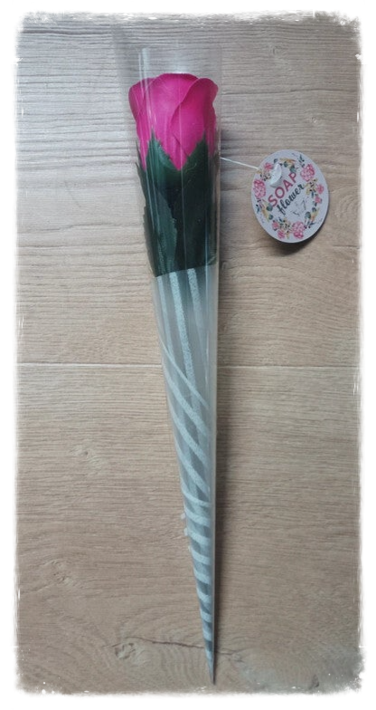 Fleur de savon unique Rose - Fuchsia