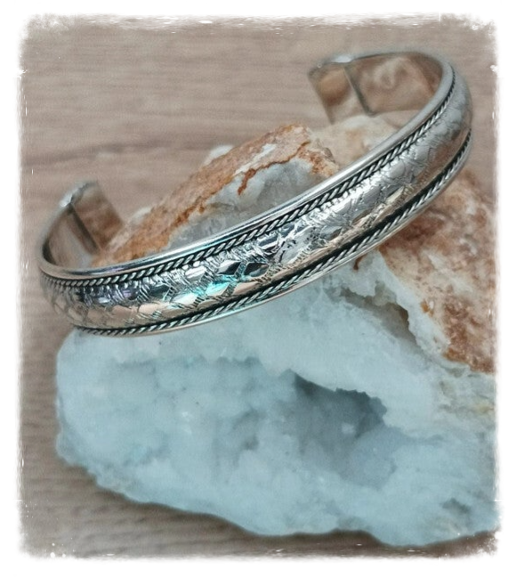 Bracelet métal blanc