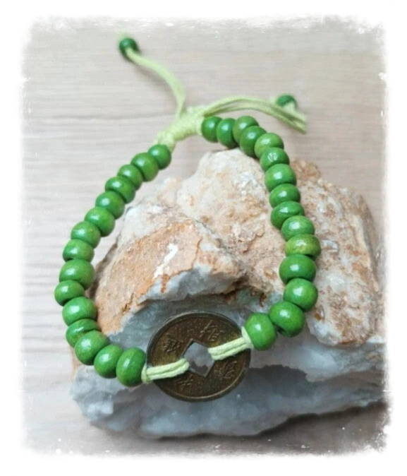 Bracelet Feng shui de Bali - Vert