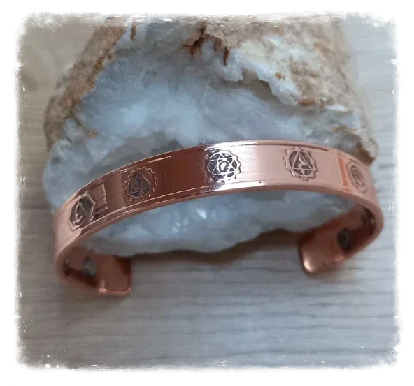 Bracelet masculin cuivre massif avec aimants