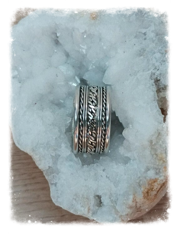 Bague métal blanc
