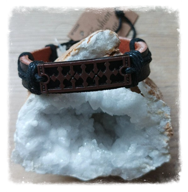 Bracelet pour homme cuir noir