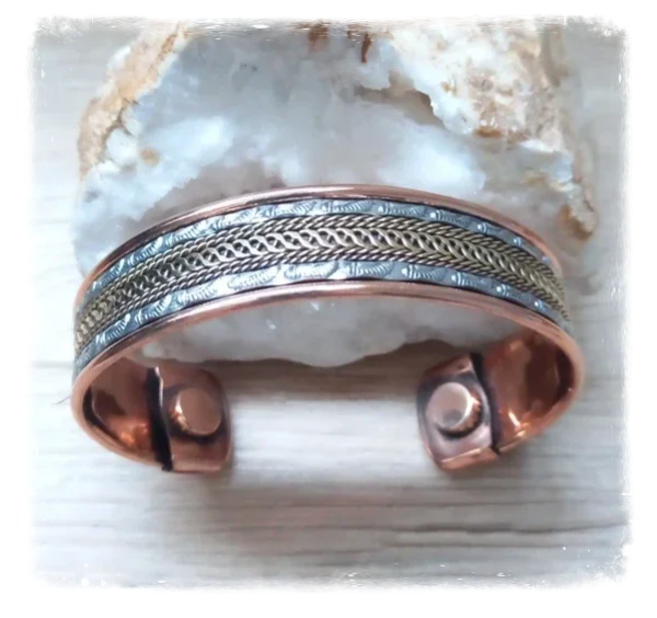 Bracelet cuivre magnétique large (Ref.052)