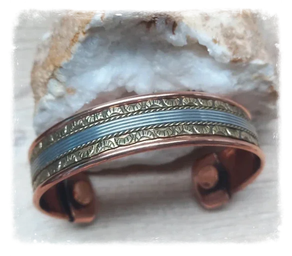 Bracelet cuivre magnétique large