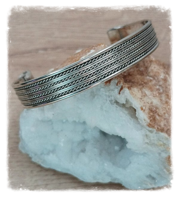 Bracelet métal blanc