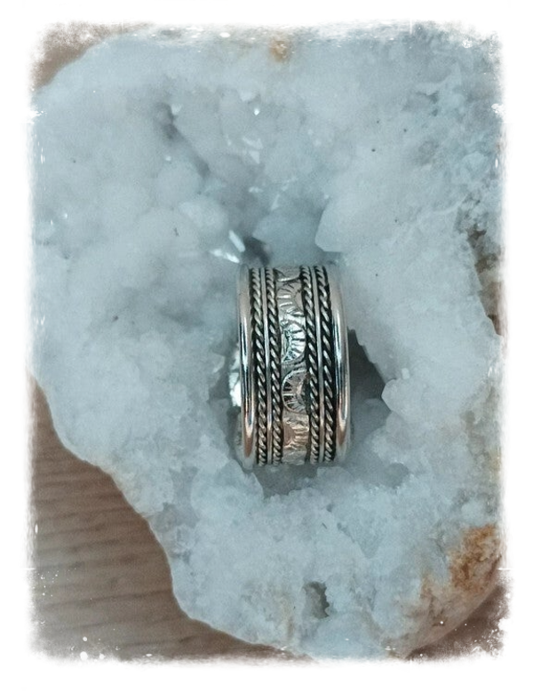 Bague métal blanc