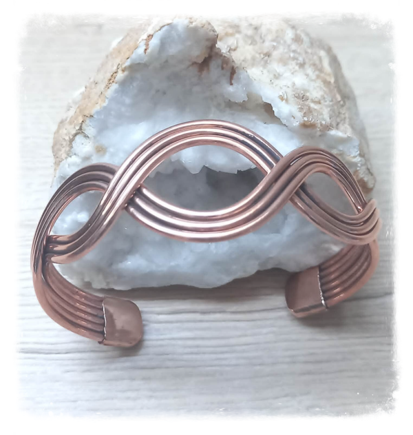 Bracelet cuivre massif Ondes Élémentaires (Ref.078)