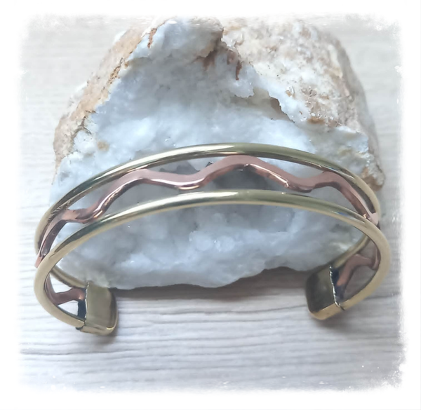 Bracelet cuivre massif Ondes Élémentaires (Ref.077)