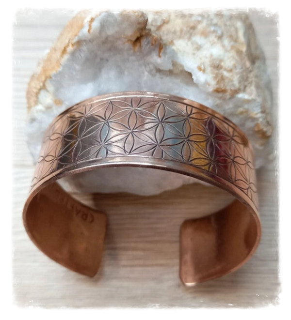 Bracelet Tibétain en cuivre - Fleur de vie (Ref.073)