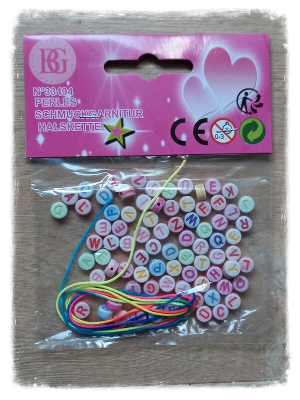 Perles à monter - Lettres