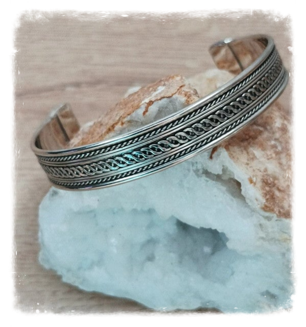 Bracelet métal blanc