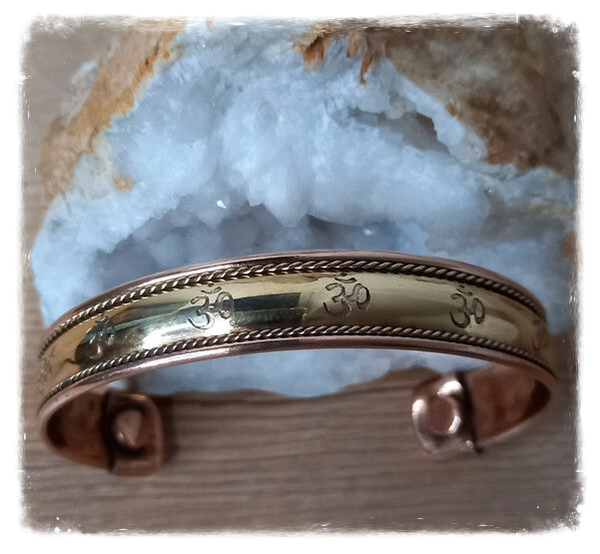 Bracelet cuivre magnétique Symbole Om