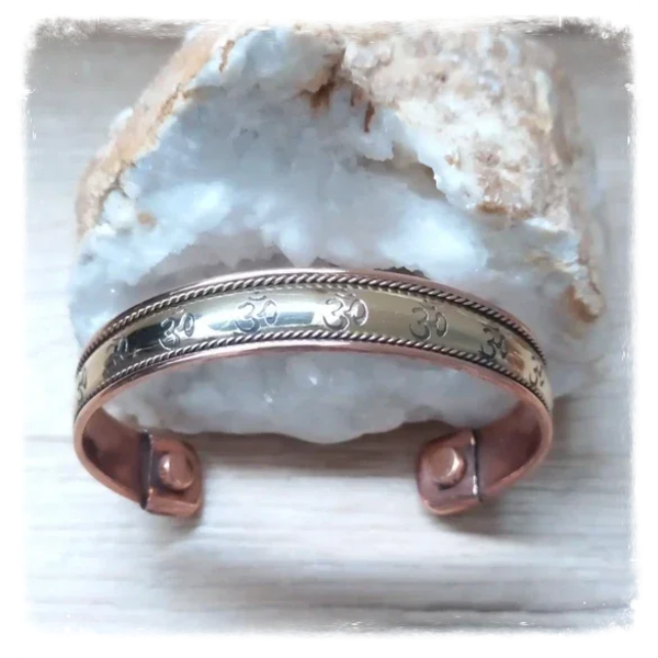 Bracelet cuivre magnétique Symbole Om (Ref.026)
