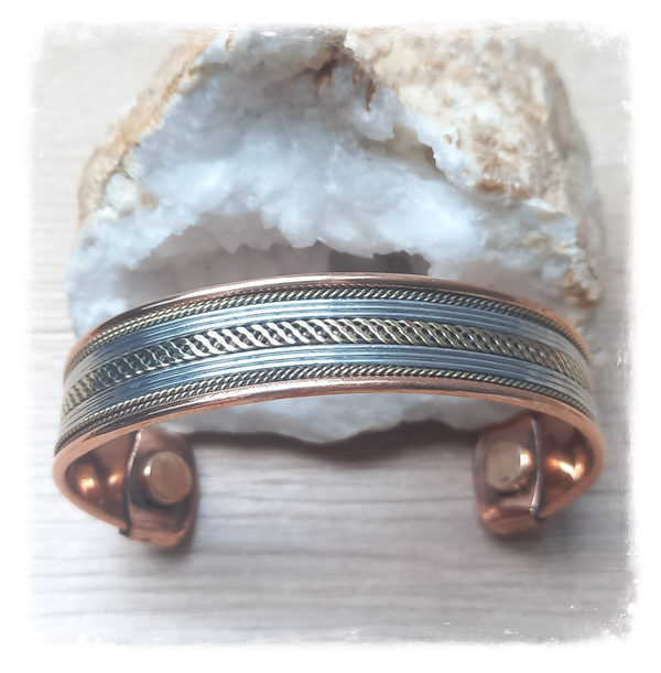 Bracelet cuivre magnétique large (Ref.059)