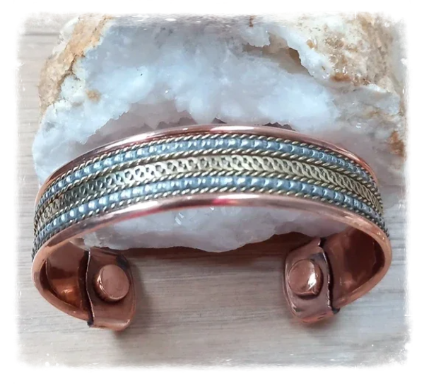 Bracelet cuivre magnétique large