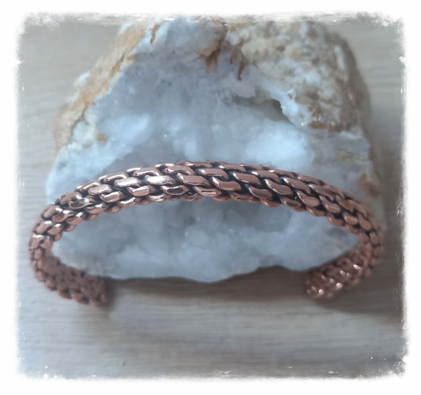 Bracelet en cuivre massif tressé (Ref.102)
