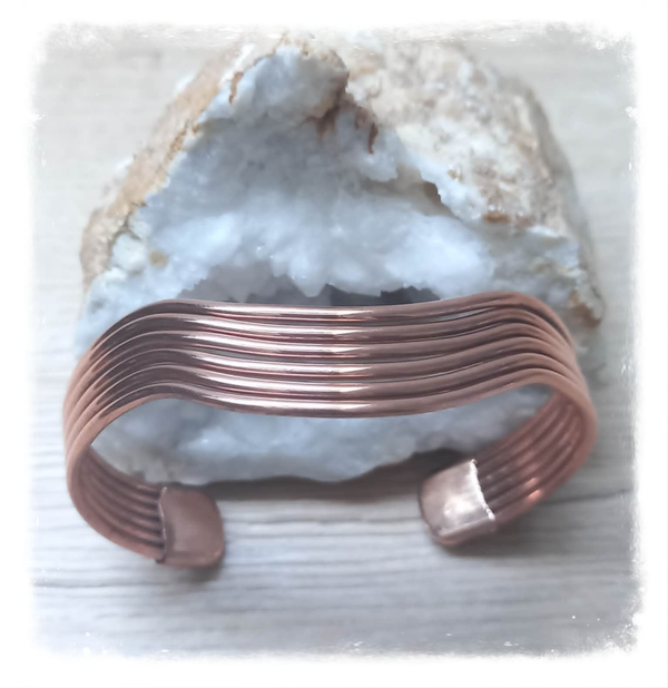 Bracelet cuivre massif Ondes Élémentaires (Ref.074)