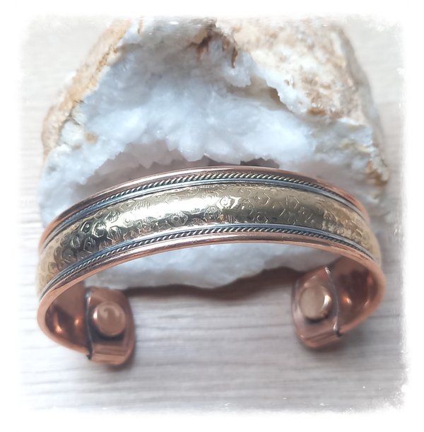 Bracelet cuivre magnétique large (Ref.047)