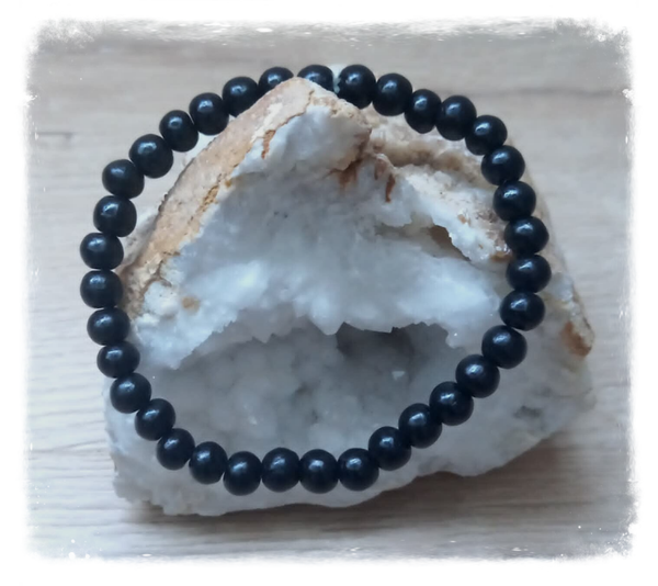 Bracelet perles en bois - Noir