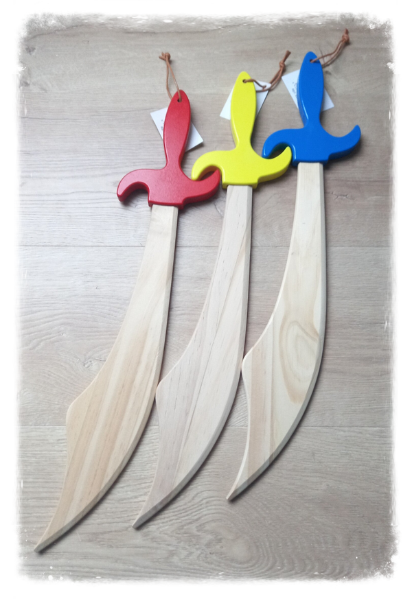 Sabres en bois manche coloré