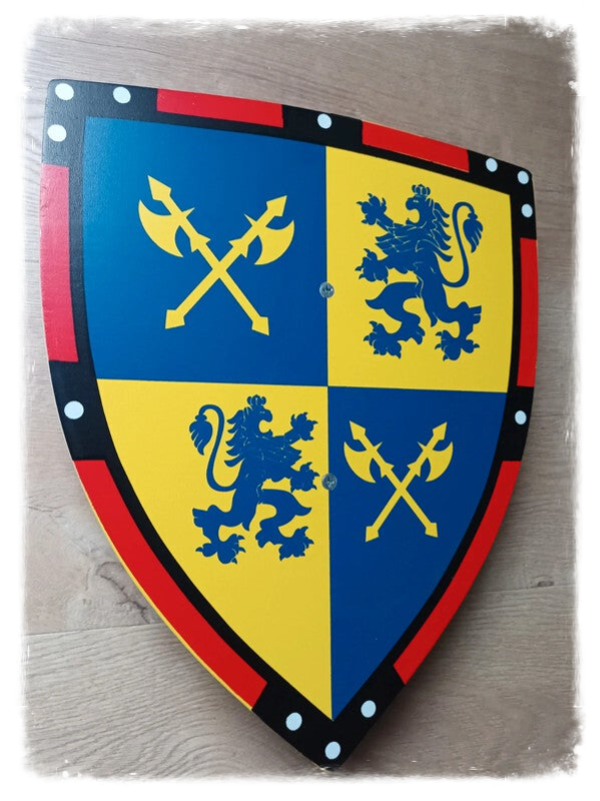 Bouclier en bois grand modèle - Blason