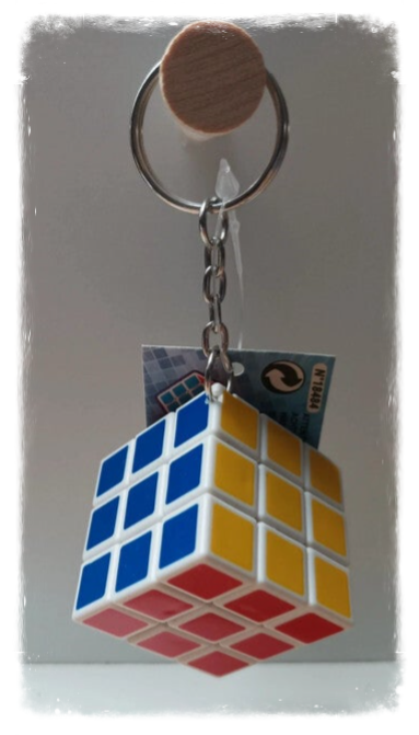 Porte-clés jeu de patience cube