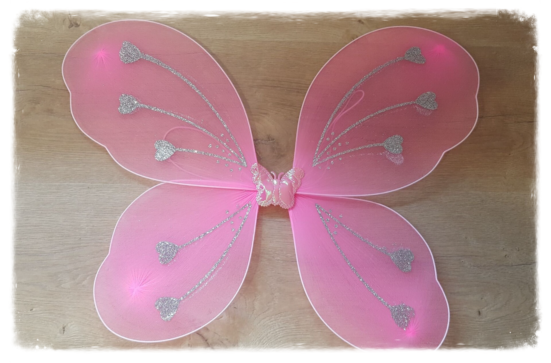 Ailes de papillon paillettes - Roses