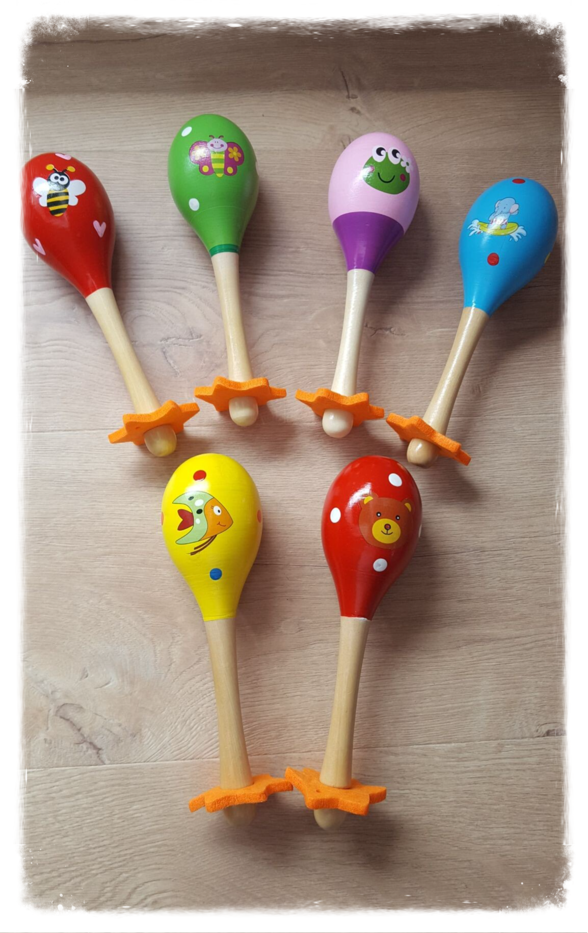Maracas bois Animaux
