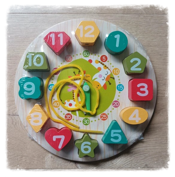 Horloge d'apprentissage puzzle bois