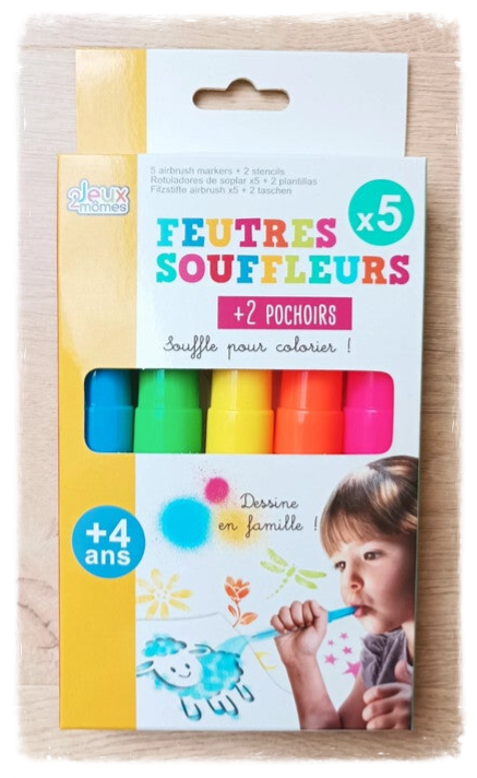 Feutres souffleurs + pochoirs