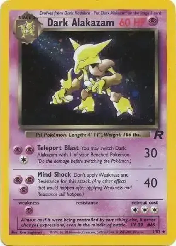 Dark Alakazam 1/82 holo | Team Rocket