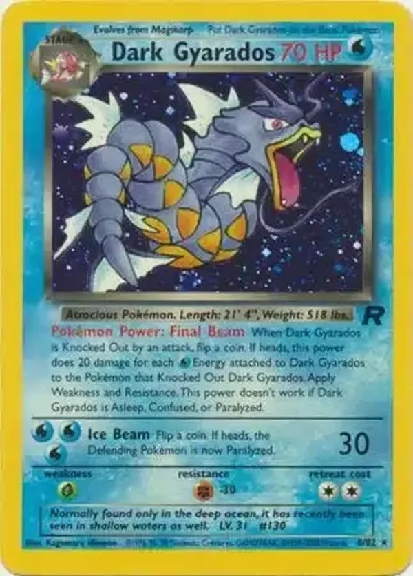 Dark Gyarados 8/82 holo | Team Rocket