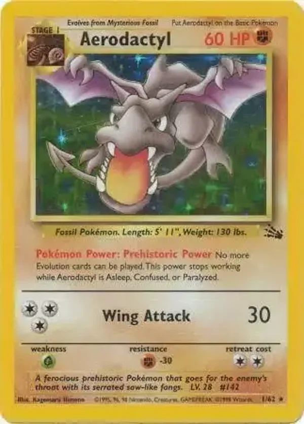 Aerodactyl 1/62 holo | Fossil