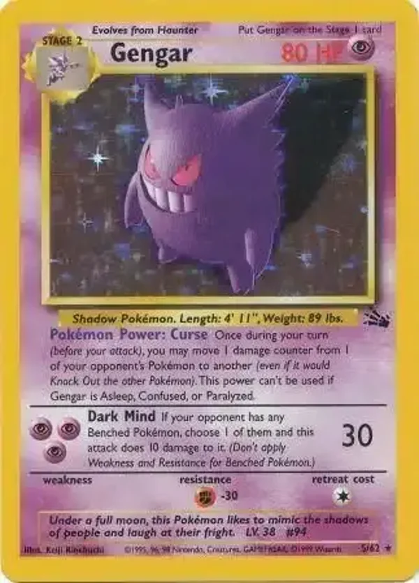 Gengar 5/62 holo | Fossil