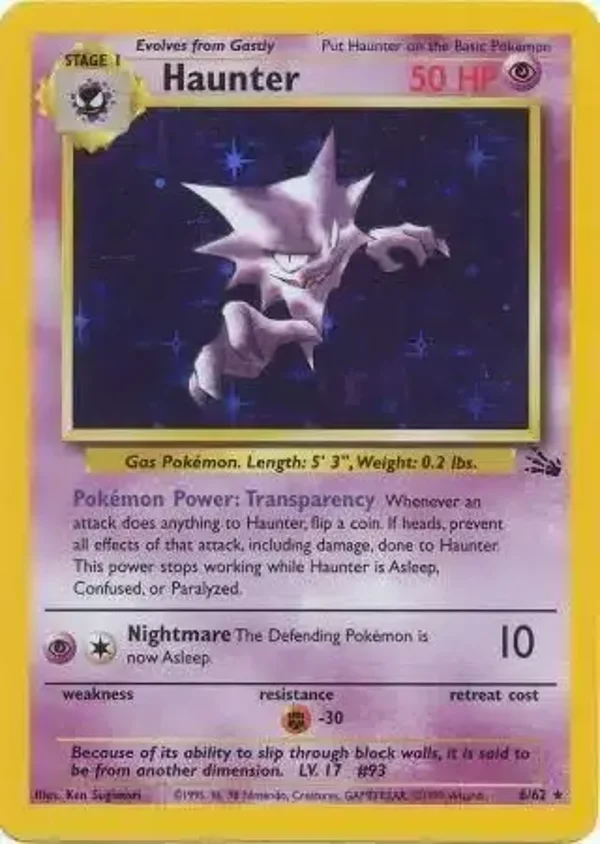 Haunter 6/62 holo | Fossil