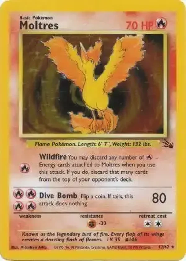 Moltres 12/62 holo | Fossil